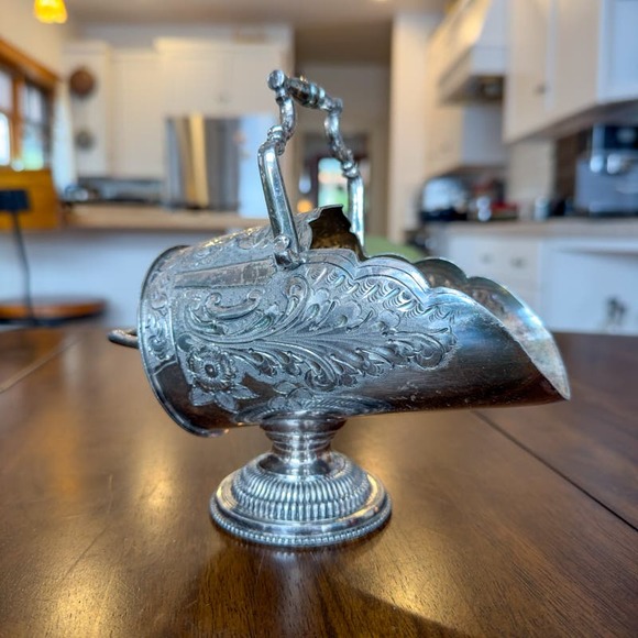 Antique Thomas Otley and Sons Silver Plated Sugar Scuttle Sheffield England - Picture 5 of 13